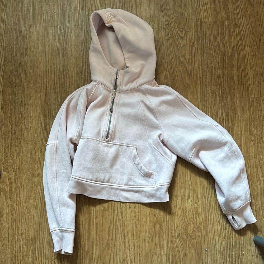 Lululemon XS/S Scuba Oversized OS Half 1/2 Zip Light Pink